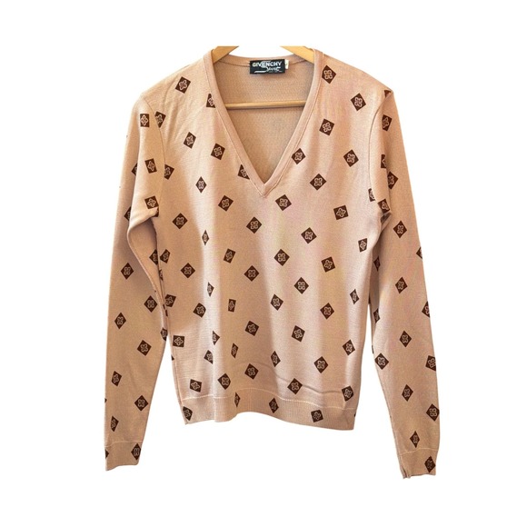 Givenchy Sport Sweaters - Vintage Givenchy Sport V-Neck Sweater Old Money Quiet Luxury Preppy Monogram G